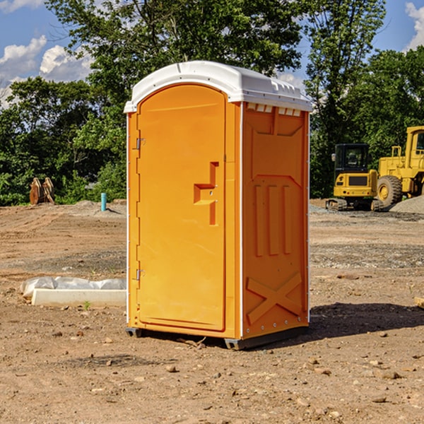 can i customize the exterior of the portable toilets with my event logo or branding in De Leon Texas